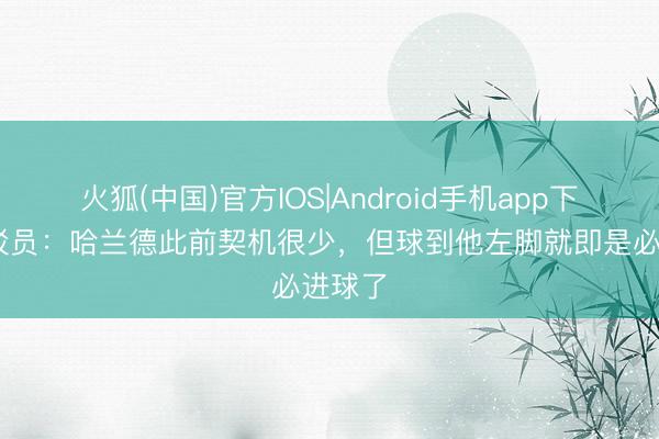 火狐(中国)官方IOS|Android手机app下载 辩驳员：哈兰德此前契机很少，但球到他左脚就即是必进球了