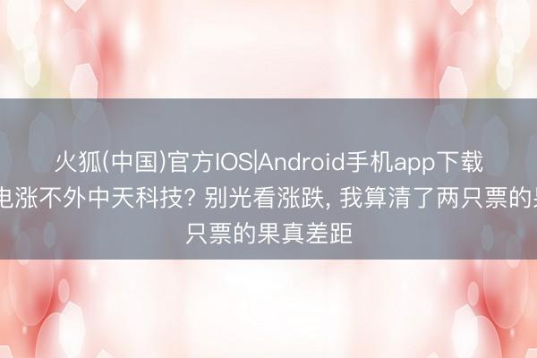 火狐(中国)官方IOS|Android手机app下载 亨通光电涨不外中天科技? 别光看涨跌， 我算清了两只票的果真差距