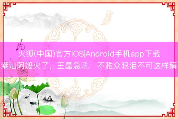 火狐(中国)官方IOS|Android手机app下载 潮汕阿嬷火了，王晶急吼：不雅众眼泪不可这样薅！